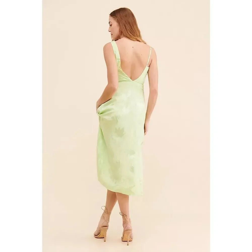 NWT For Love & Lemons Ilana Midi Dress In Green Size XS - Picture 4 of 13